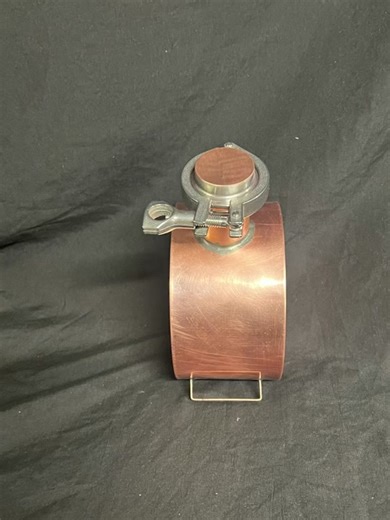 https://americandistillingeq.etsy.com/listing/1798843532 #5.5” dia. Copper canteen flaskwith clamp and cap. Only Lead free silver solder, copper and stainless steel construction #copper #moonshine #flask #fypシ #distilling #liquor #mancave #moonshiners #camping #campinggear #gift #giftideas #vintage #holiday