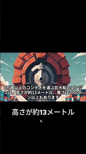 世界最大級貨物船の巨大エンジン、そのパワーと規模に驚愕！