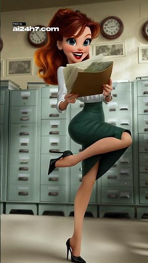 Pin-Up Secretaries Dance to Happy Birthday 🎂💃 | 1950s Cartoon Girls in AI