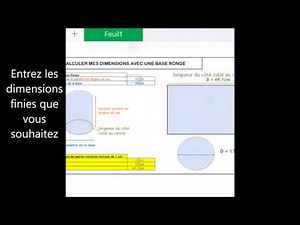 Calculateur Couture Dimensions Base Ronde