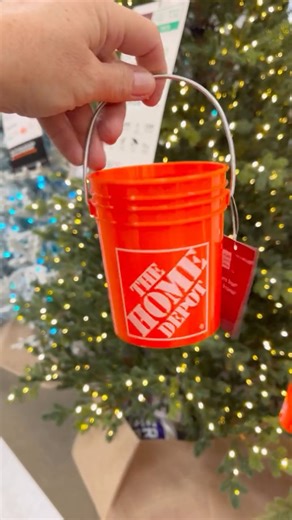 Collin Morgan on Instagram: "Mini Home Depot buckets are here! 🪣🎄 Just 98¢ each and perfect for holding gift cards, tiny treats, or even hanging on your Christmas tree! Available in-store only for now."