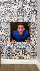 Secret door behind moving bookcase scares her! | Justin Flom