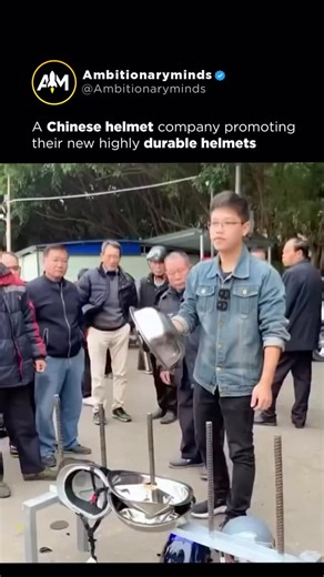 Mindset | Business | Motivation on Instagram: "This isn’t just a helmet. It’s a statement about safety, engineering, and trust. A Chinese helmet company is raising the bar by showcasing next-level durability designed for real-world impact, not just lab conditions. Built with advanced composite materials, reinforced shock-absorption layers, and precision engineering, these helmets are made to handle extreme force while keeping what matters most protected. Every curve, vent, and layer serves a pur