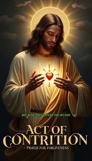 Act of Contrition Prayer | Traditional Catholic Confession Prayer for Forgiveness