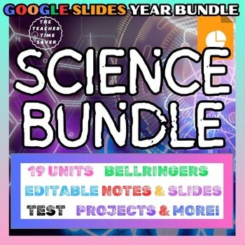 Science Full Curriculum Unit Plan Bundle - Digital Slides Notes Activities Tests