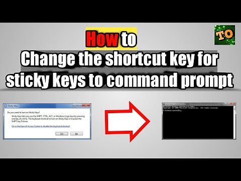 How to change the access of sticky keys to command prompt || Sticky keys to command prompt