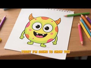How to Draw a Cute Monster 👾 | Easy Step-by-Step Drawing Tutorial for Beginners