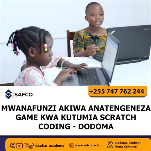 SAFCO FinTech | Scratch - Coding for Kids #tanzania🇹🇿 #dodoma #safcoacademy #tech #tanzania #dodomazone #technology #dodomajiji #dodomaweddings... | Instagram