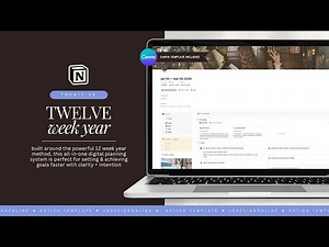 🎯 the ULTIMATE 12 week year notion template ✨📈 (goals, habits, planning & ONE-CLICK setup)