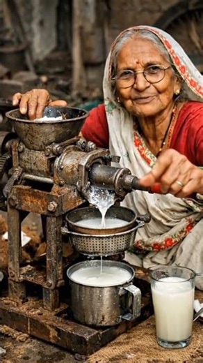 Amazing things from junk! Grandma's homemade coconut juice machine 🥥😲