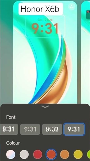 Lock screen clock style