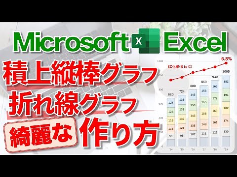 【Excel講座】｢積み上げ縦棒グラフ/折れ線グラフ｣の作り方 ★まわりに一目おかれる資料づくり★
