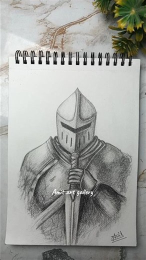 💥 knight soldier drawing ❣️#amitartgallery #viral #art