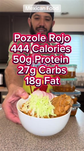 Mexican Food! Mexican Food! For the chicken, start by seasoning your chicken thighs with garlic salt and spray some zero-calorie cooking spray in the same pot you are cooking your pozole. Then crisp up the skin on the chicken thighs! Next, you will flip them and add water plus your 1.5 lbs of chicken breast! Boil your chicken with half an onion, bay leaves, garlic, salt, and pepper. Cook until internal temp is 165 then remove the chicken. Shred the chicken breast and add the thighs back into the
