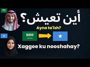 Learn 100 Arabic–Somali “Where” Questions (أين؟) | Speak with Confidence