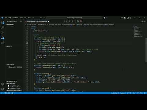 Implementasi Caesar Cipher (Sandi Caesar) dengan Javascript