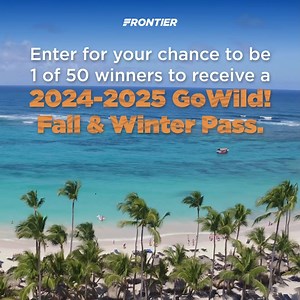 12K views · 63 reactions | ⏰ Last Chance! Don't miss out on ✨UNLIMITED✨ travel! Frontier Airlines is giving 50 lucky winners a 2024-2025 GoWild! Fall & Winter Pass. ✈️ This is your final chance to enter! https://bit.ly/3WNZnfi | Frontier Airlines | Facebook