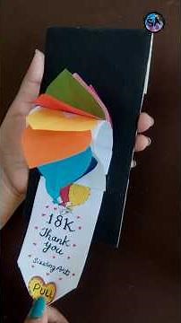 DIY Rainbow Heart Waterfall Card❤🌈 | Pull Me Card |Celebration Card | Cute Gift Idea#card #shorts