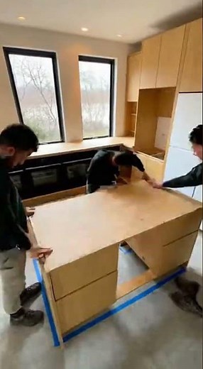 Small Apartment Wooden Kitchen Transformation | Cozy Island Design 🍽🏠