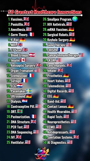 50 Greatest Healthcare Innovations