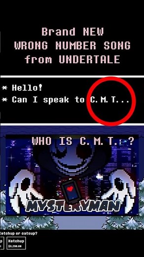 New WRONG NUMBER MYSTERY Song in UNDERTALE??? #undertale #deltarune #tobyfox #sans #camellia #remix