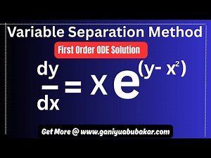 “Differential Equations Mastery | Variable Separation Method Advanced Examples (Part 6) #ODE”