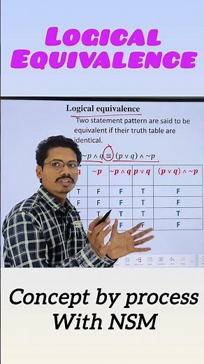Logical Equivalence #education #trending #maths #viral #12th #cet @NandusirMathematics #exam
