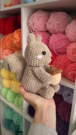 let’s crochet a squirrel plush! 🐿️ #amigurumi #crochet