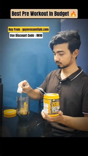 Best Pre Workout In India 🔥 Gayor Essentials Pre Workout Review #fitness #gym #shorts #shortsfeed