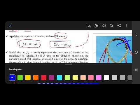 Kinetics of a particle ( normal and tangential coordinate 1)
