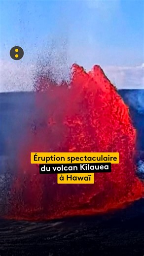 Des fontaines de lave fraîche jaillissent du volcan Kilauea à Hawaï, l’un des volcans les plus actifs au monde, lors de sa 40e éruption depuis décembre 2024. Le Kilauea est resté en éruption de manière quasi continue depuis 1983. Il fait partie des six volcans actifs de Hawaï. | Franceinfo