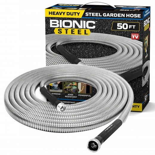 Reviews for Bionic Steel 5/8 in. Dia. x 50 ft. Heavy-Duty Stainless Steel Garden Hose | Pg 2 - The Home Depot
