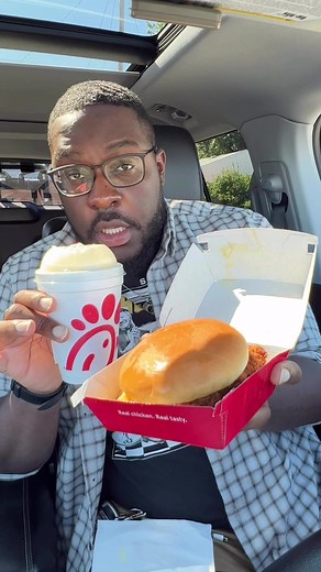 39K views · 1.9K reactions | Chick-fil-a’s NEW Honey Pepper Pimento Chicken Sandwich and Caramel Crunch Shake Review. . #chickfila #review #foodie #snacks #fastfood #foodvlog #funny #viral | Stefan Johnson Voice Overs | Facebook
