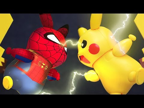 Spider Man Pikachu Fighting in the Prison | Poke Fes