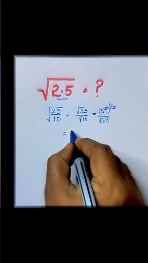 How to find \\sqrt{2.5} without a calculator ⚡ | Algebra Tricks #Maths2Solvex #Education#maths