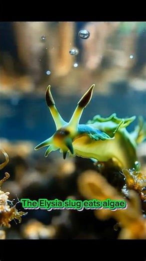 Elysia Chlorotica - The Solar Slug #nature #ocean #wildlife #viral #facts