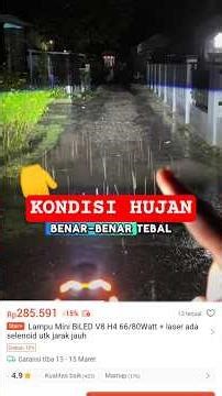 H4 OTTO APRO LASER TEST IN RAINY CONDITIONS ‼️ THE BRIGHTEST H4 LAMP #biledprojector #biled #mini...