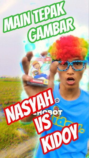 PLAYING BOBOIBOY CARD FLIPPING GAME NASYAH VS KIDOY #shorts