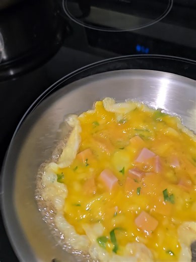 Easy Ham and Onion Omelette Using the Glide Method