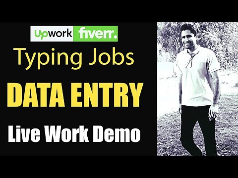 Data Entry Jobs Work From Home | Data Entry Online Work Live Demo 2024| Upwork | Fiverr