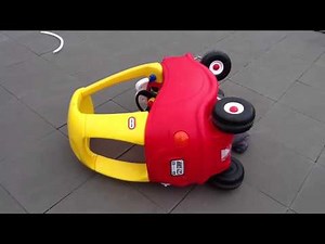 Little Tikes Cozy Coupe Car Crash - Rollover HUGE