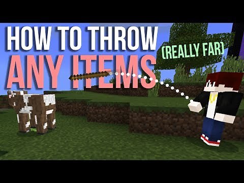 How to throw any items really far in Minecraft PE (BE) No addons nor mods