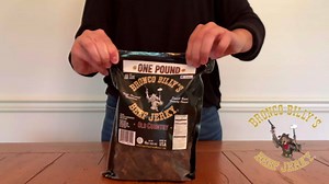Bronco Billy's Beef Jerky Hickory Smoked Old Country One Pound Resealable Bag