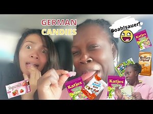 Eating German Candies,Sweets for the first time🇩🇪+Our reaction