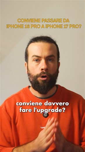 iCamera | Accademia di Fotografia iPhone on Instagram: "Conviene passare da iPhone 16 Pro a iPhone 17 Pro? Se hai già un iPhone 16 Pro o Pro Max, le differenze sono interessanti ma non epocali. Il nuovo tele e la selfie camera sono discreti upgrade, ma non indispensabili per tutti. La qualità delle altre fotocamere è rimasta praticamente la stessa. Se invece hai un iPhone 15 Pro o precedente, il salto è leggermente più consistente, ma anche qui, io non farei il cambio. In sintesi lo farei solo s