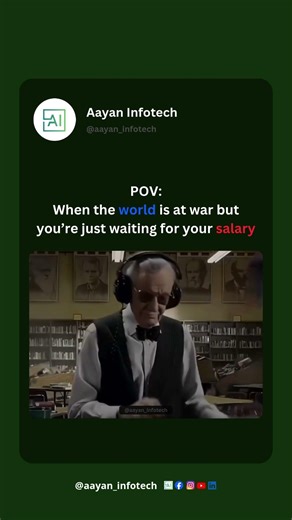 When the world is at war but you’re just waiting for your salary #Relatable #OfficeLife #SalaryDay