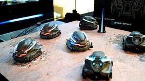 Real-time strategy board game "CODE HORIZON" making full use of autonomous robot & smartphone application with AI