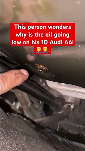 Audi A6 oil level goes down fast!🤔.#audi oil leak#audi loosing oil# Audi oil switch fault.