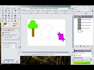 GIMP - ksztalty, warstwy, zaznacznie ep2