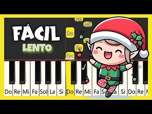 Feliz Navidad - José Feliciano - Versión lenta - TUTORIAL DE PIANO FÁCIL